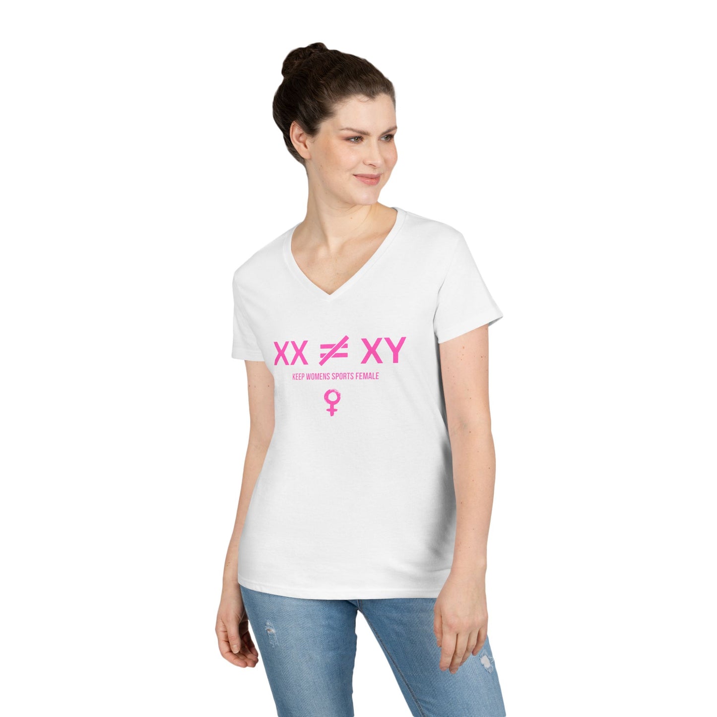 Keep Women's Sports Female V-Neck Soft-Style T-Shirt - Empowerment Tee for Active Women
