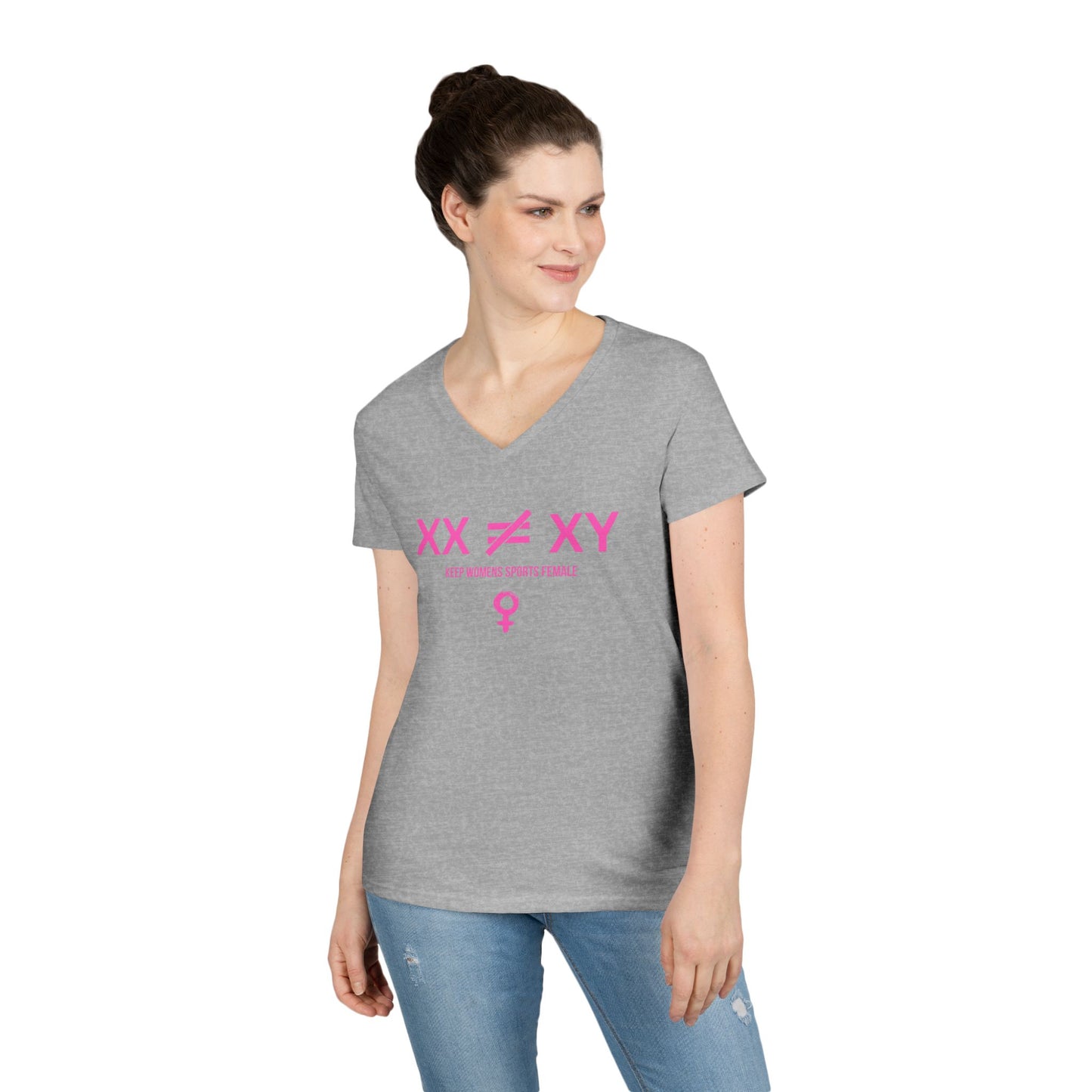 Keep Women's Sports Female V-Neck Soft-Style T-Shirt - Empowerment Tee for Active Women